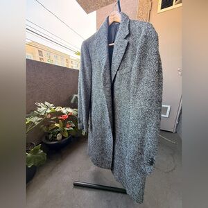 Men's Long Wool Blend Coat